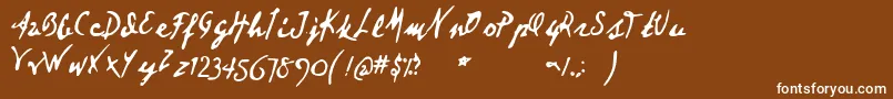 Deartheov2 Font – White Fonts on Brown Background