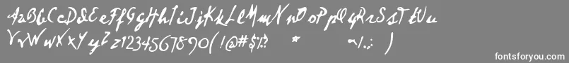 Deartheov2 Font – White Fonts on Gray Background
