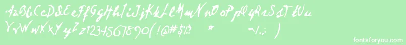 フォントDeartheov2 – 緑の背景に白い文字