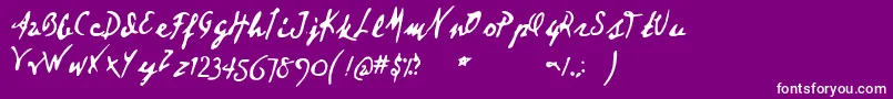 Deartheov2 Font – White Fonts on Purple Background