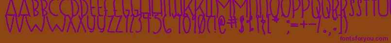 SugarShockMaxd Font – Purple Fonts on Brown Background