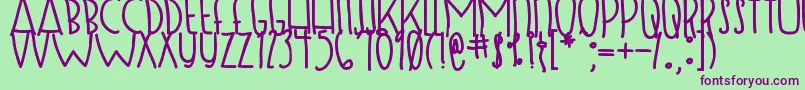 SugarShockMaxd Font – Purple Fonts on Green Background