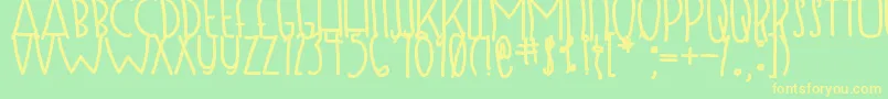 SugarShockMaxd Font – Yellow Fonts on Green Background