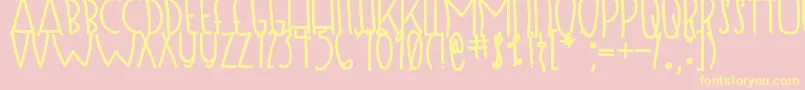 SugarShockMaxd Font – Yellow Fonts on Pink Background