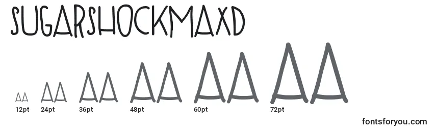 SugarShockMaxd Font Sizes