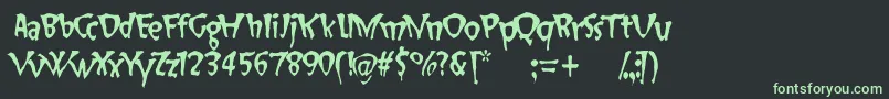 SlapHappy Font – Green Fonts on Black Background