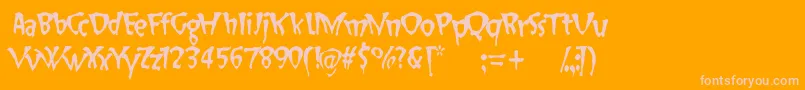 SlapHappy Font – Pink Fonts on Orange Background