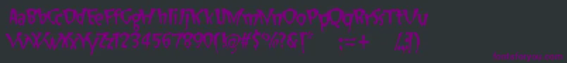 SlapHappy-Schriftart – Violette Schriften auf schwarzem Hintergrund