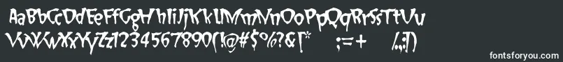 フォントSlapHappy – 白い文字