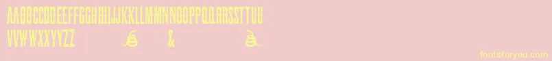 SnakebiteSaloon Font – Yellow Fonts on Pink Background