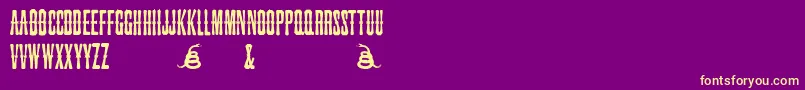 SnakebiteSaloon Font – Yellow Fonts on Purple Background