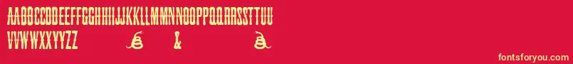 fuente SnakebiteSaloon – Fuentes Amarillas Sobre Fondo Rojo