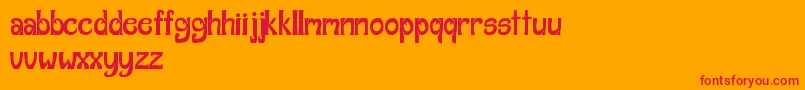Italexico Font – Red Fonts on Orange Background