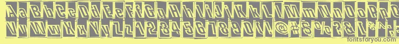 OneHitWonder Font – Gray Fonts on Yellow Background