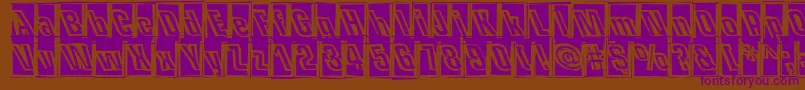 OneHitWonder Font – Purple Fonts on Brown Background