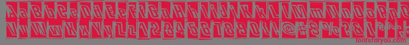 OneHitWonder Font – Red Fonts on Gray Background