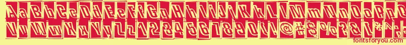 OneHitWonder Font – Red Fonts on Yellow Background