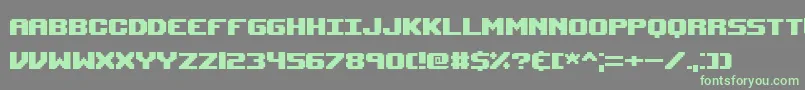 Upheavalpro Font – Green Fonts on Gray Background