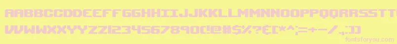 Upheavalpro-fontti – vaaleanpunaiset fontit keltaisella taustalla