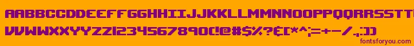 Upheavalpro Font – Purple Fonts on Orange Background