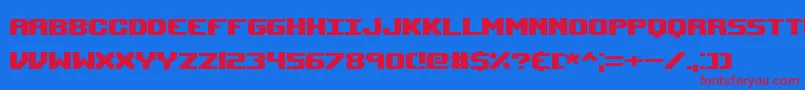 Upheavalpro-fontti – punaiset fontit sinisellä taustalla