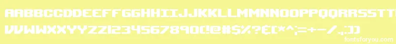 Upheavalpro Font – White Fonts on Yellow Background