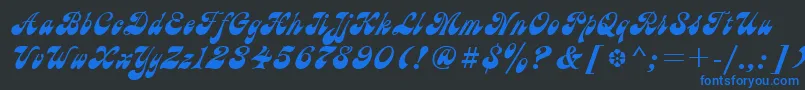 Astronctt Font – Blue Fonts on Black Background