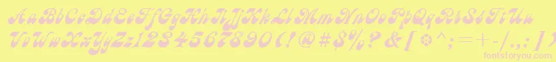 Astronctt Font – Pink Fonts on Yellow Background