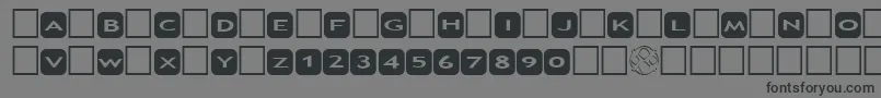 AlphashapesRoundedCorners-fontti – mustat fontit harmaalla taustalla