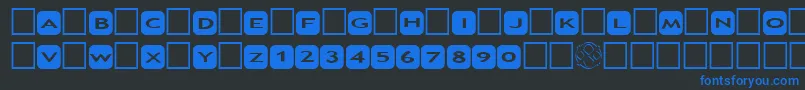 Шрифт AlphashapesRoundedCorners – синие шрифты на чёрном фоне