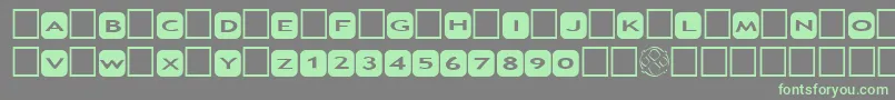 AlphashapesRoundedCorners-fontti – vihreät fontit harmaalla taustalla