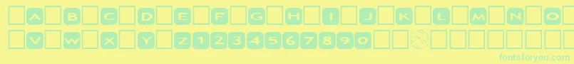 Шрифт AlphashapesRoundedCorners – зелёные шрифты на жёлтом фоне