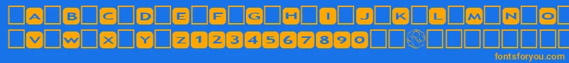 Шрифт AlphashapesRoundedCorners – оранжевые шрифты на синем фоне