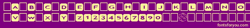 Шрифт AlphashapesRoundedCorners – жёлтые шрифты на фиолетовом фоне
