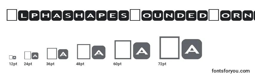 AlphashapesRoundedCorners Font Sizes