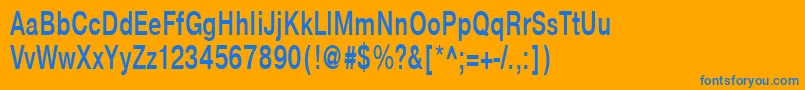 NtharmonicaBold70b Font – Blue Fonts on Orange Background