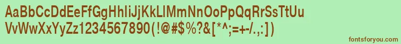 NtharmonicaBold70b Font – Brown Fonts on Green Background