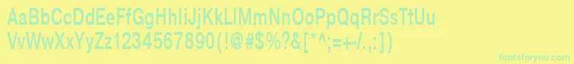 NtharmonicaBold70b Font – Green Fonts on Yellow Background