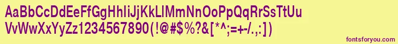 NtharmonicaBold70b Font – Purple Fonts on Yellow Background