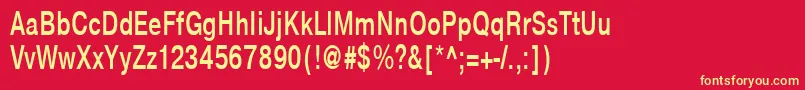 NtharmonicaBold70b Font – Yellow Fonts on Red Background