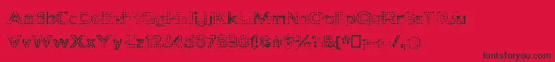 Deadclownsblack-Schriftart – Schwarze Schriften auf rotem Hintergrund