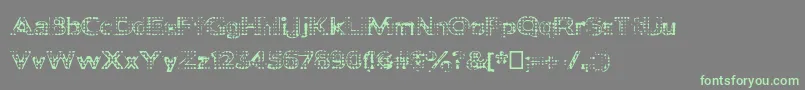 Deadclownsblack-Schriftart – Grüne Schriften auf grauem Hintergrund