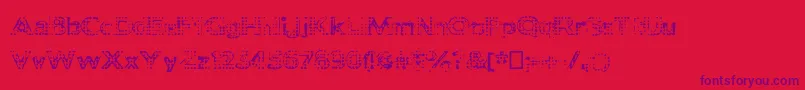 フォントDeadclownsblack – 赤い背景に紫のフォント