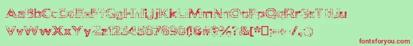 Deadclownsblack Font – Red Fonts on Green Background