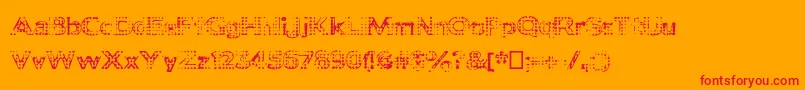 Deadclownsblack Font – Red Fonts on Orange Background