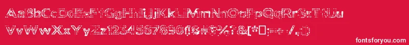 Deadclownsblack-Schriftart – Weiße Schriften auf rotem Hintergrund