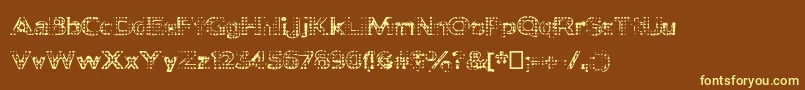 Deadclownsblack Font – Yellow Fonts on Brown Background