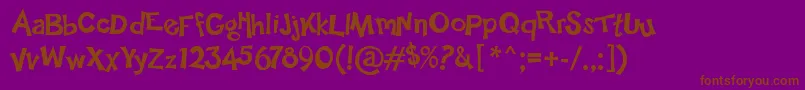 More about HappySans Font HappySans Font – Brown Fonts on Purple Background