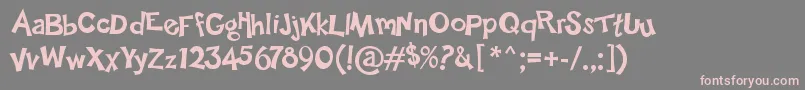 HappySans Font – Pink Fonts on Gray Background