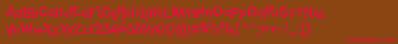 HappySans Font – Red Fonts on Brown Background